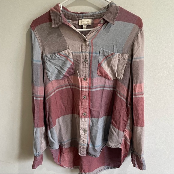 Lucky Brand Plaid Button Down Shirt Women’s Coastal Cowgirl Classic Medium Light - Picture 1 of 8